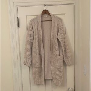 BiBi Long Cardigan Duster Cream | Women’s Size L